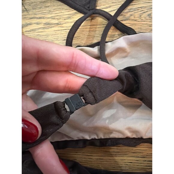 Adriana Degreas Solid Halterneck Bikini Coffee Womens Size Small - Picture 9 of 11